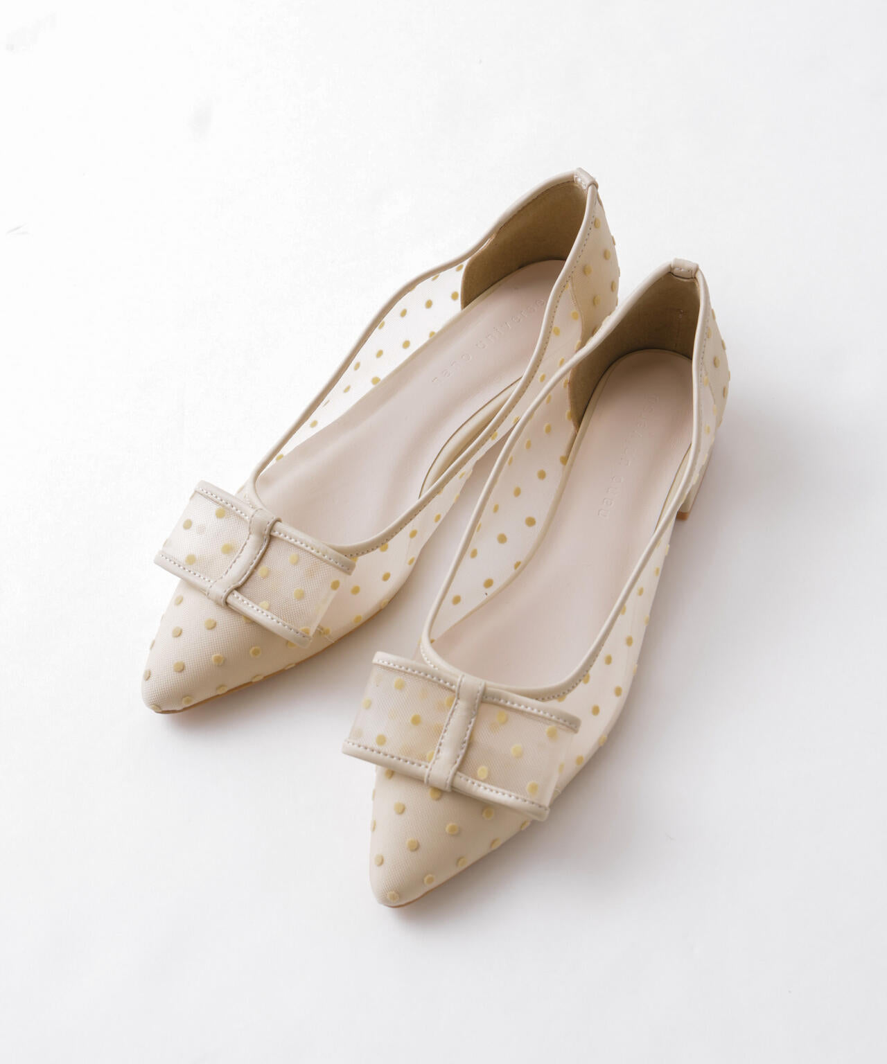 ドットフロッキーリボンパンプス 6696133300