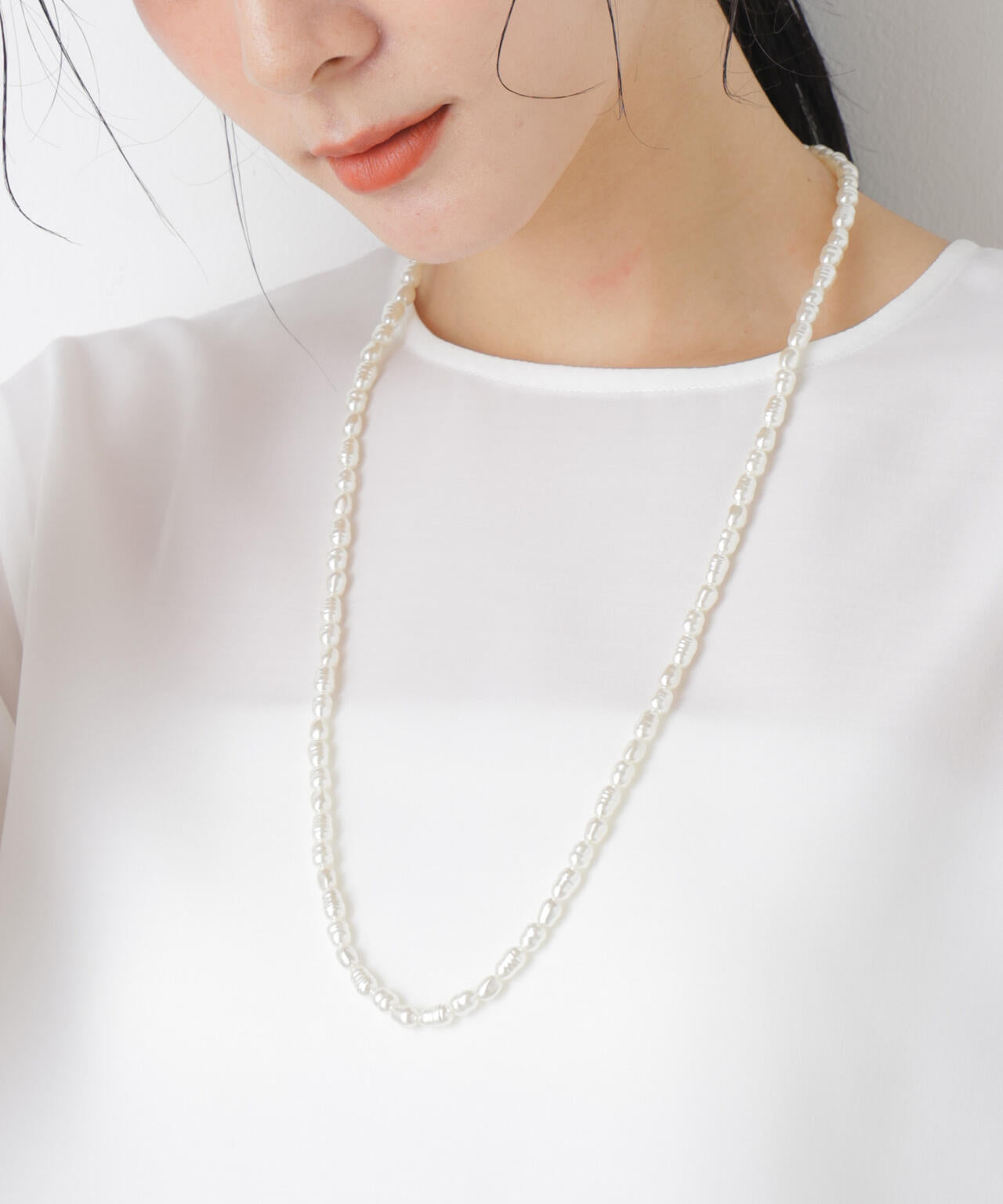 フェイクバロックパール1連ネックレス 6696146301