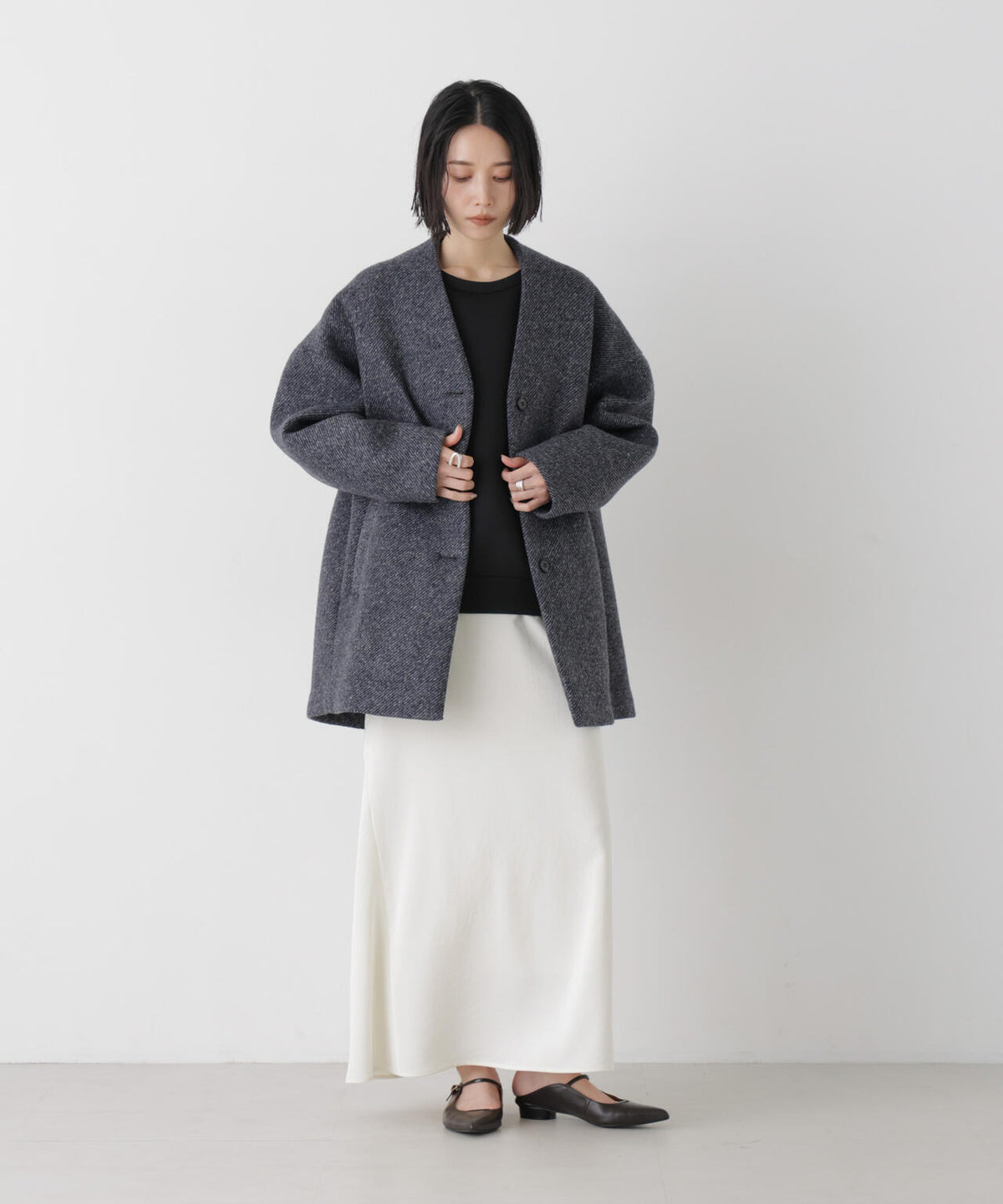 ツイードボンディングコート 6696211308