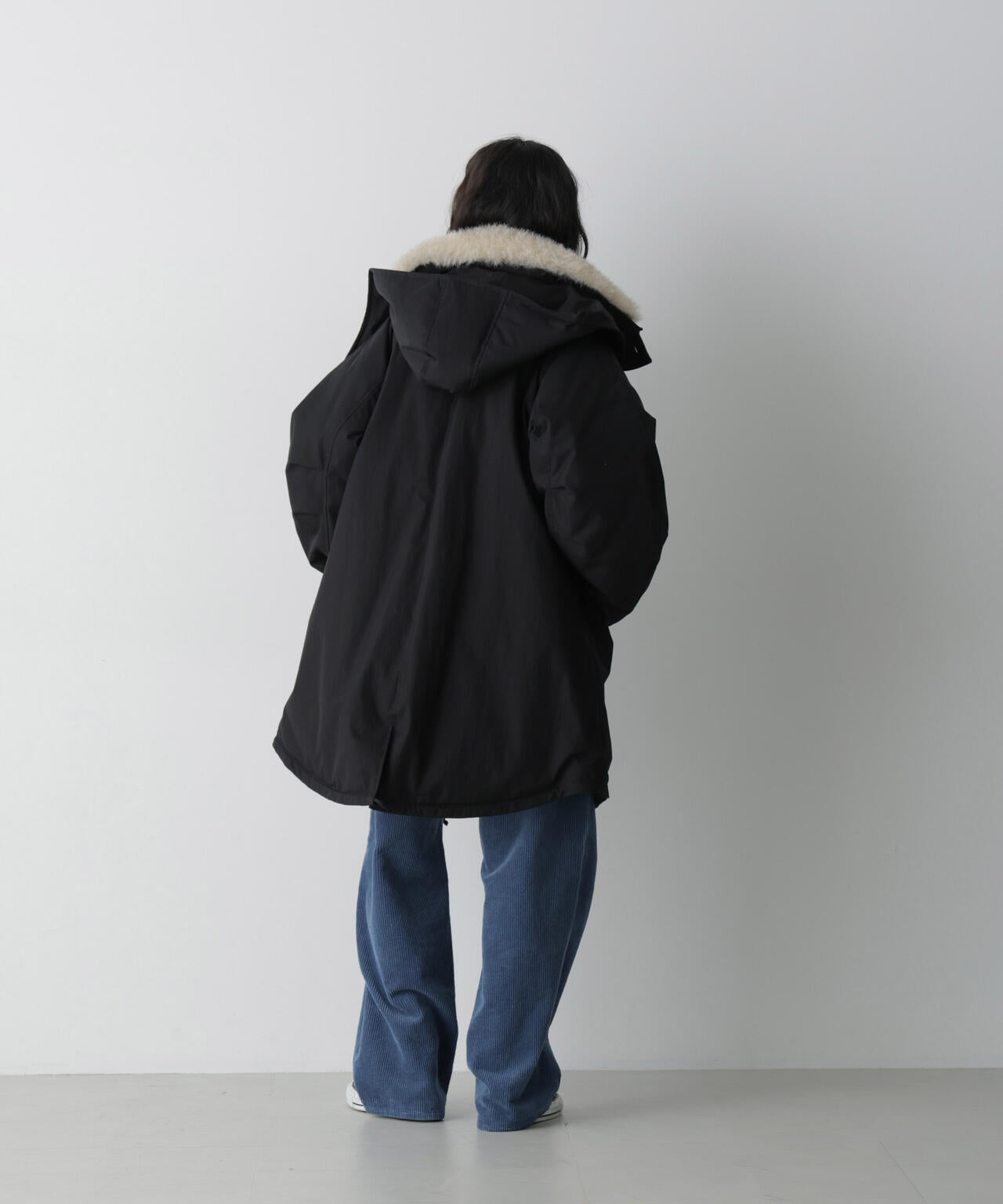 「STEVELOUR」「西川ダウン(R)」ファー付きコート 6696214306