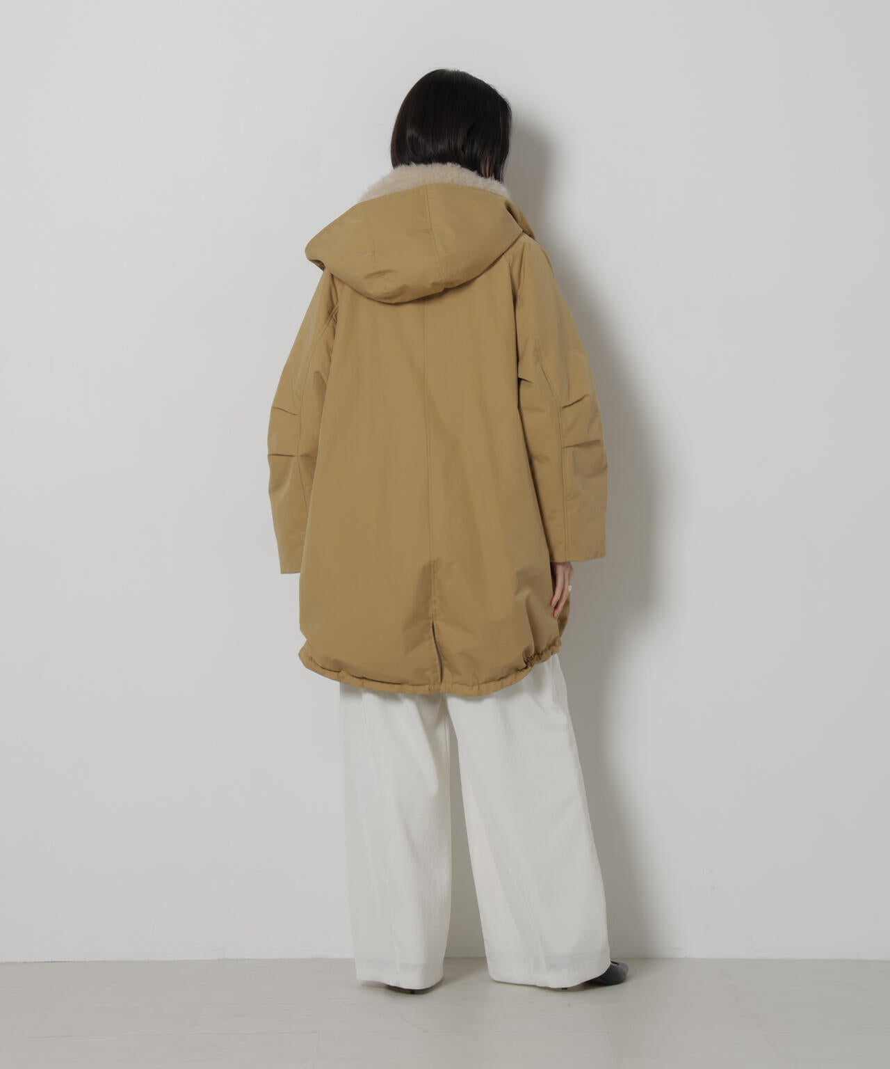 「STEVELOUR」「西川ダウン(R)」ファー付きコート 6696214306