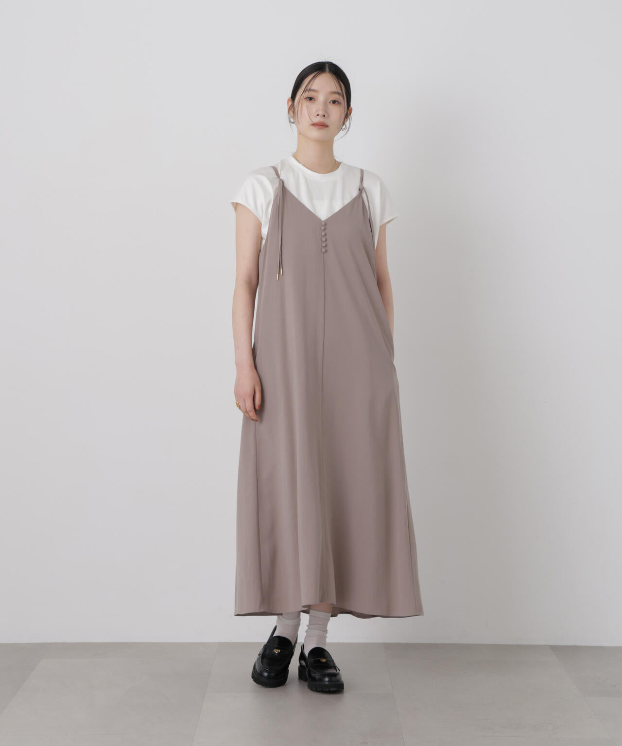 フィブリルピーチキャミワンピース 6696219316