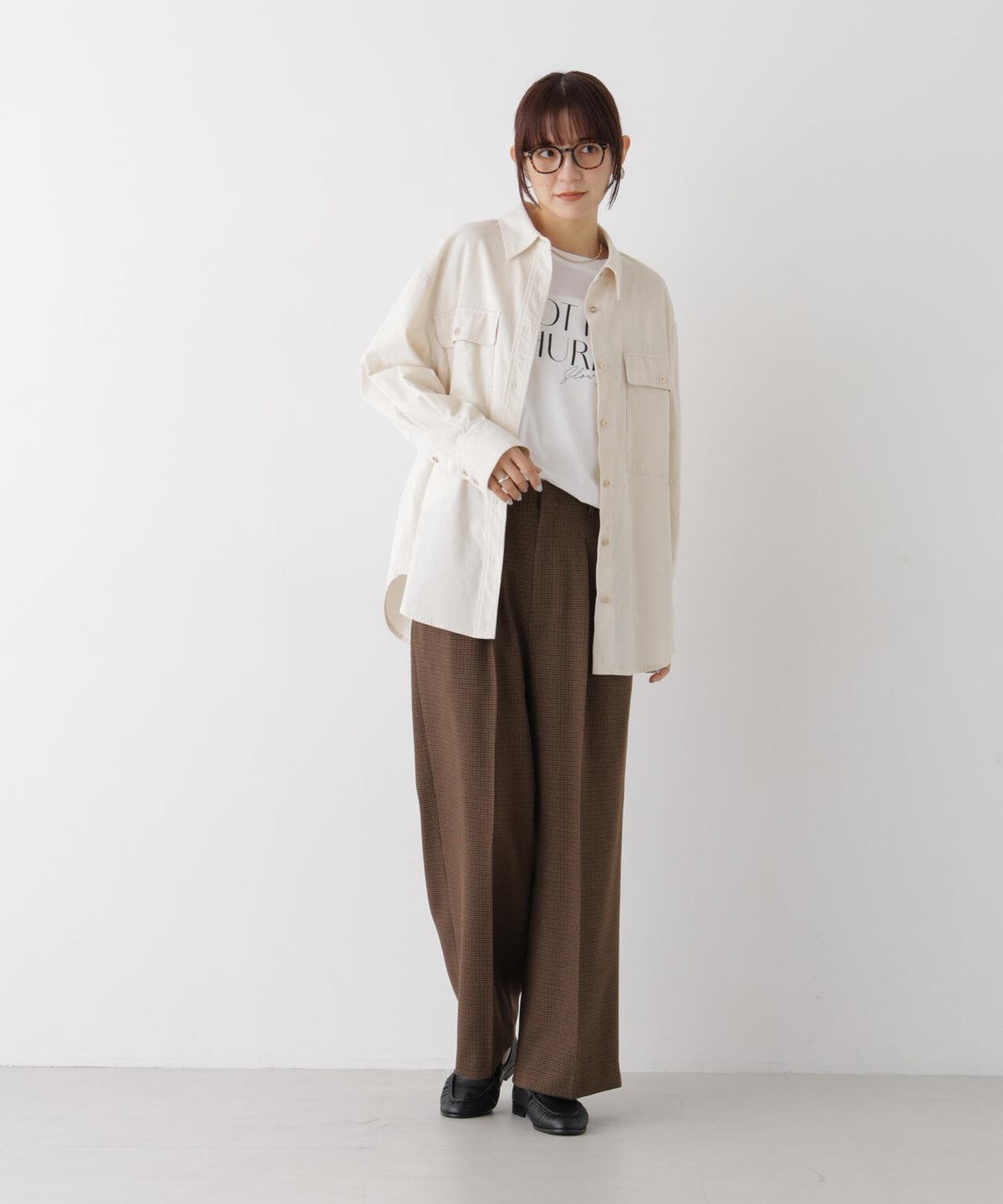 コーデュロイカシュクール2wayシャツ 6696220318