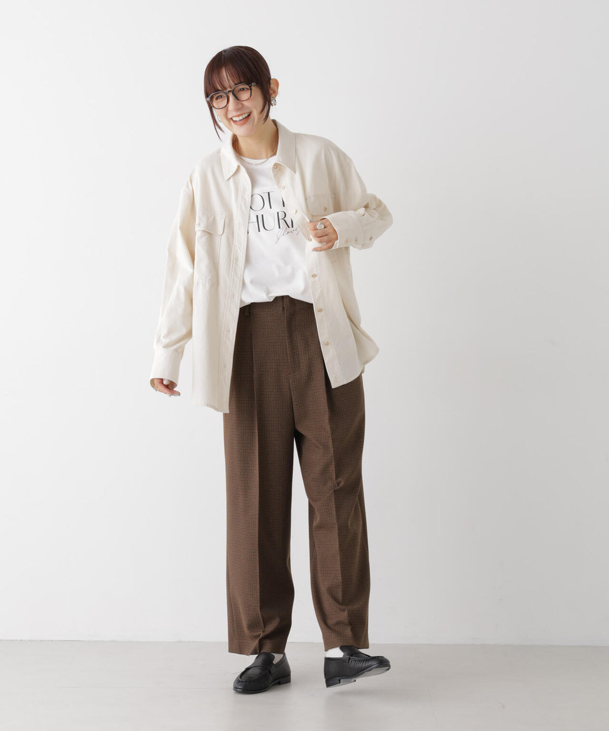 コーデュロイカシュクール2wayシャツ 6696220318