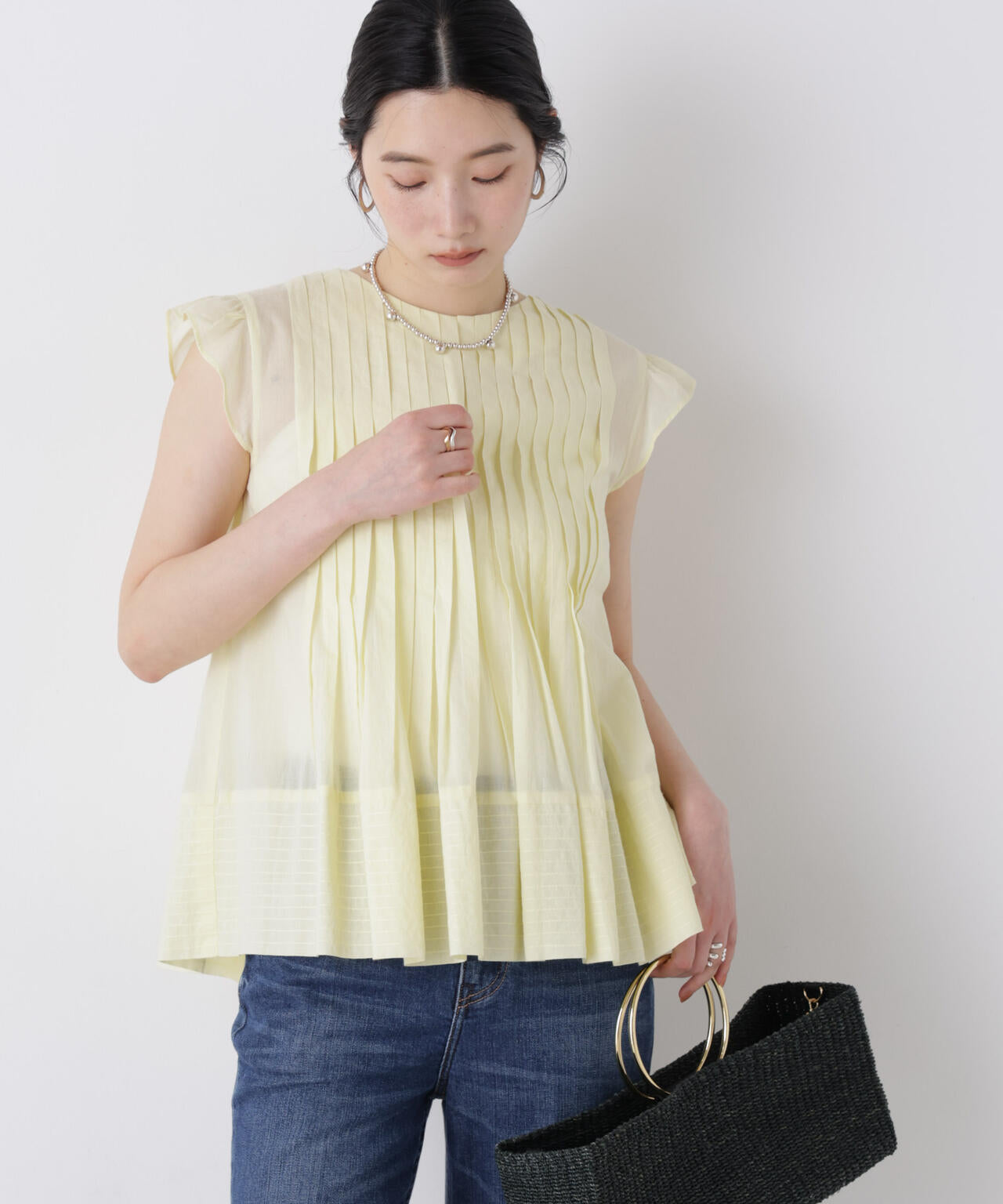 made in india タックステッチブラウス(セットアップ可) 6696221300
