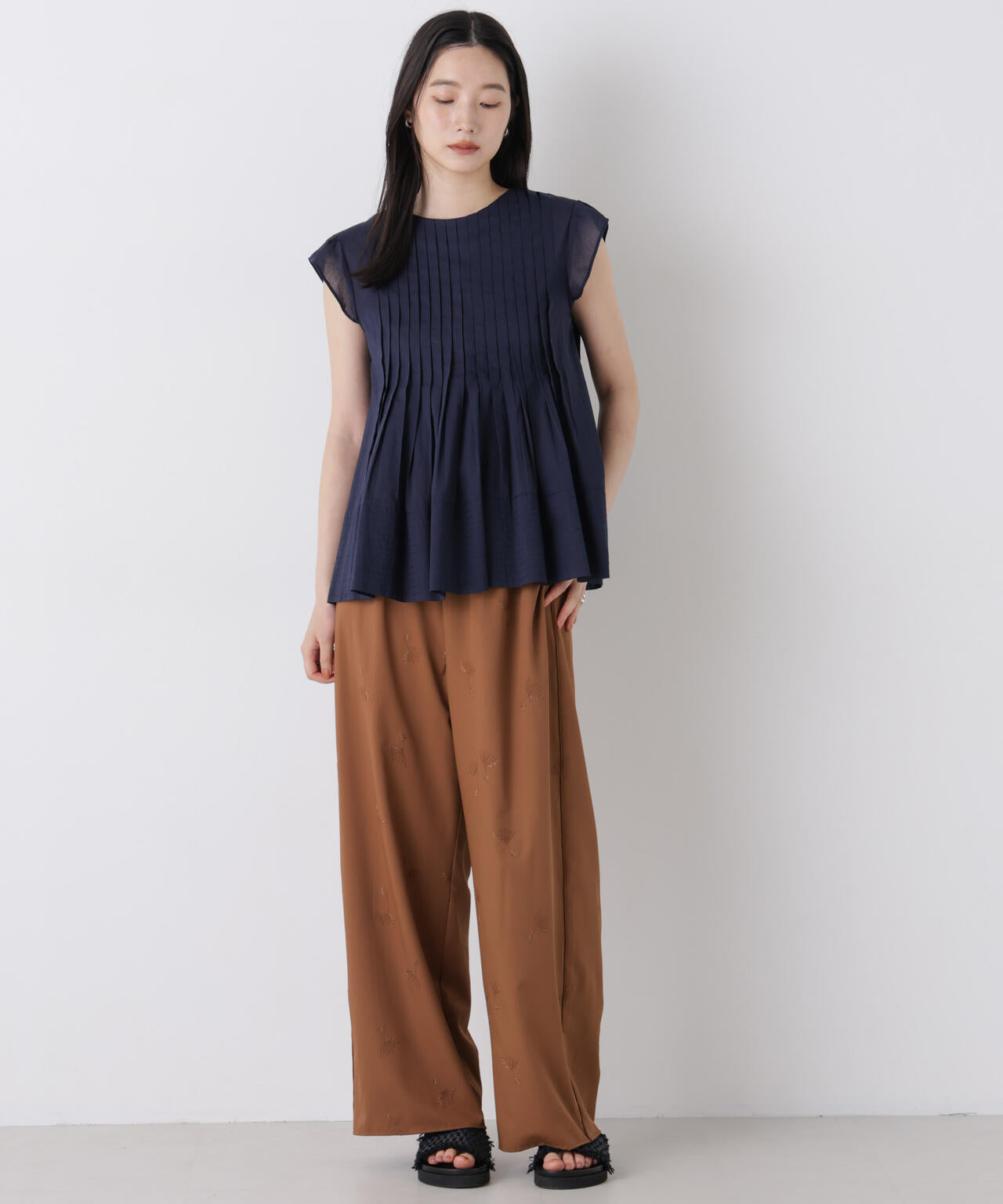 made in india タックステッチブラウス(セットアップ可) 6696221300