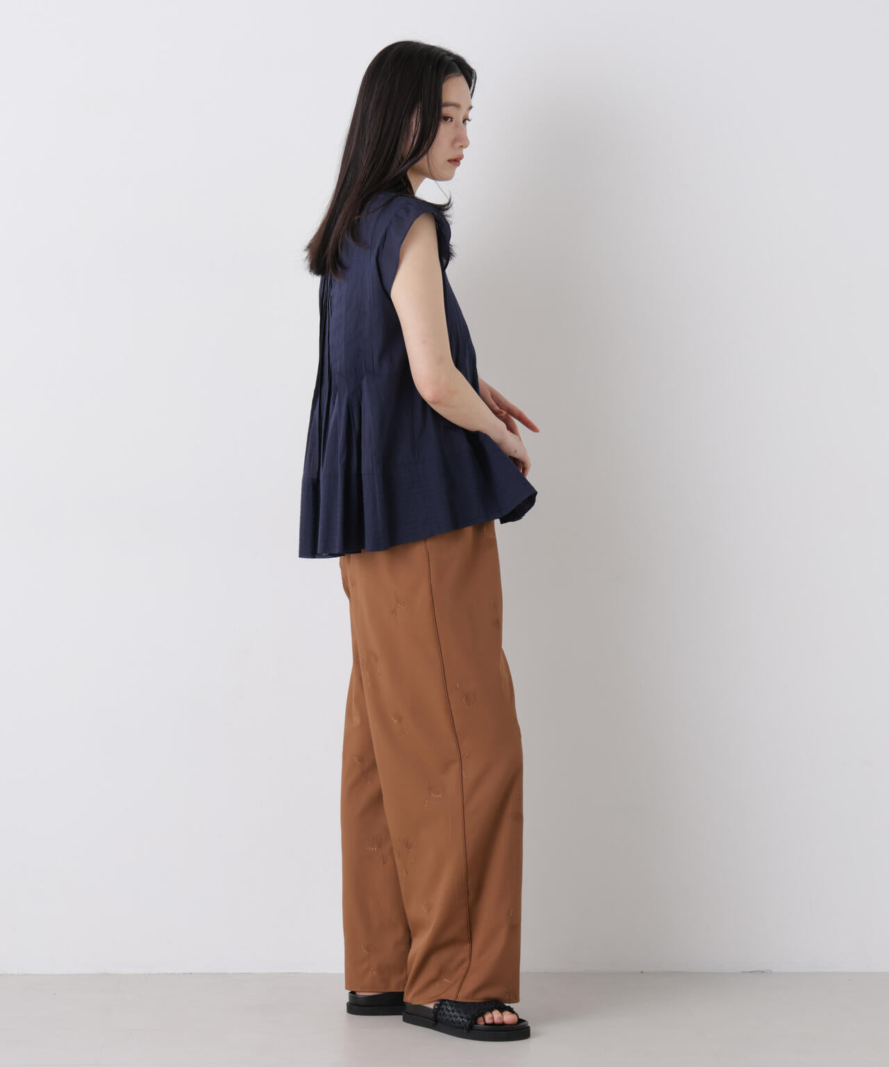 made in india タックステッチブラウス(セットアップ可) 6696221300