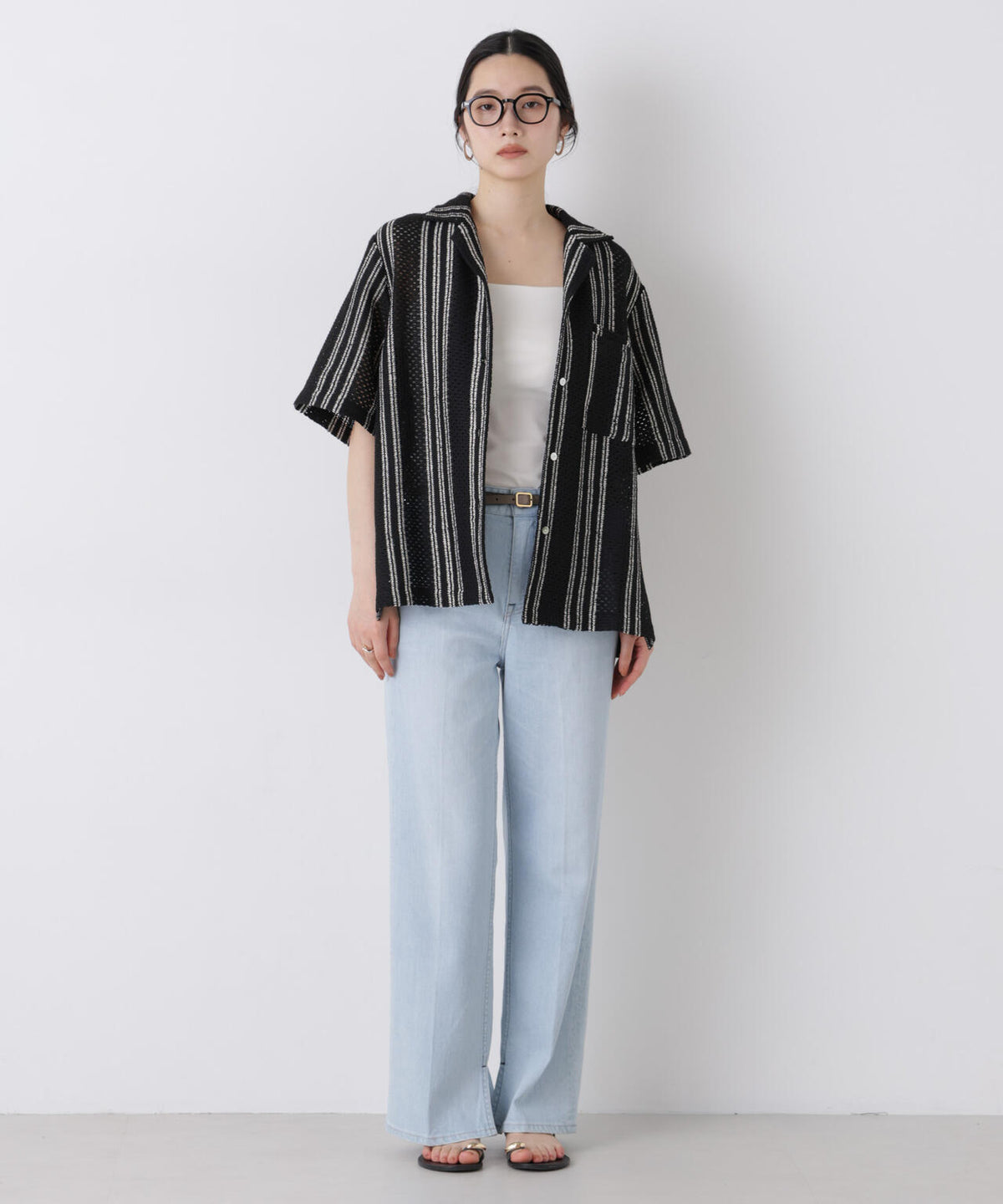 made in india ジャカードストライプシャツ(セットアップ可) 6696221301