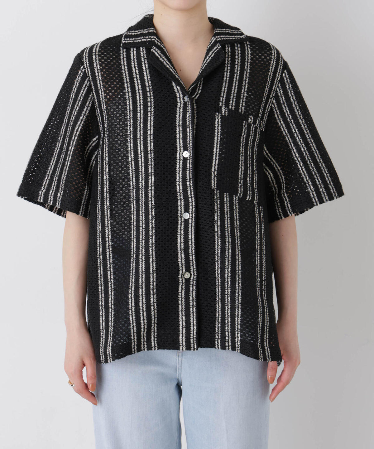 made in india ジャカードストライプシャツ(セットアップ可) 6696221301