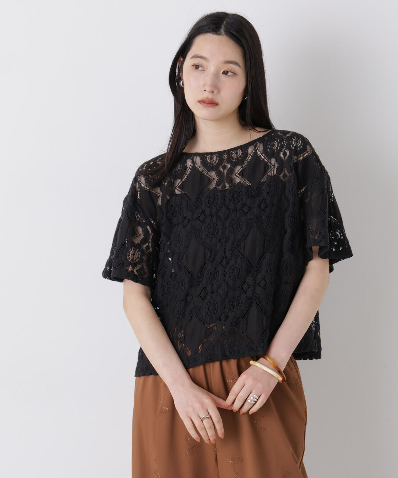made in india レースワイドブラウス 6696221302