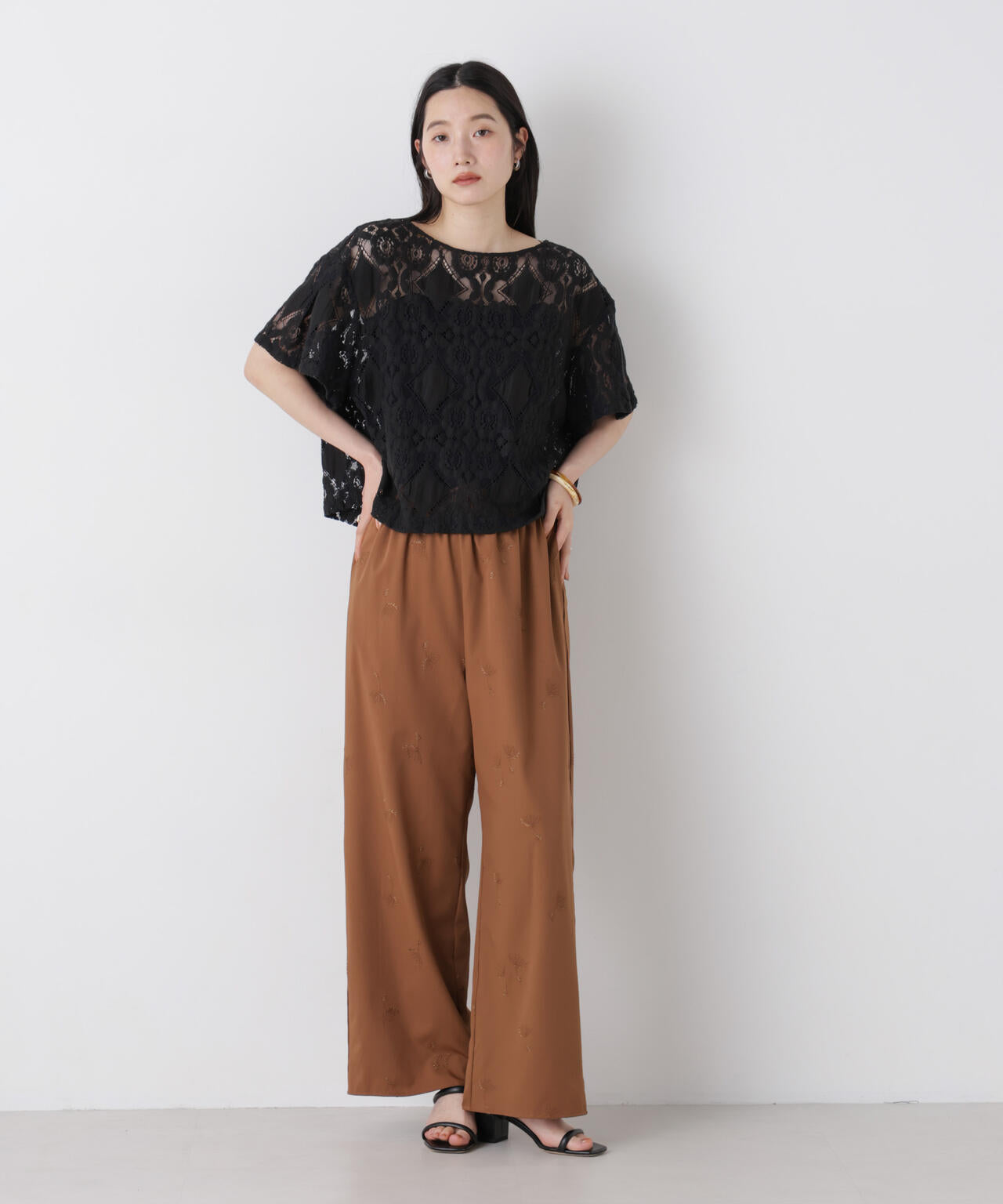 made in india レースワイドブラウス 6696221302