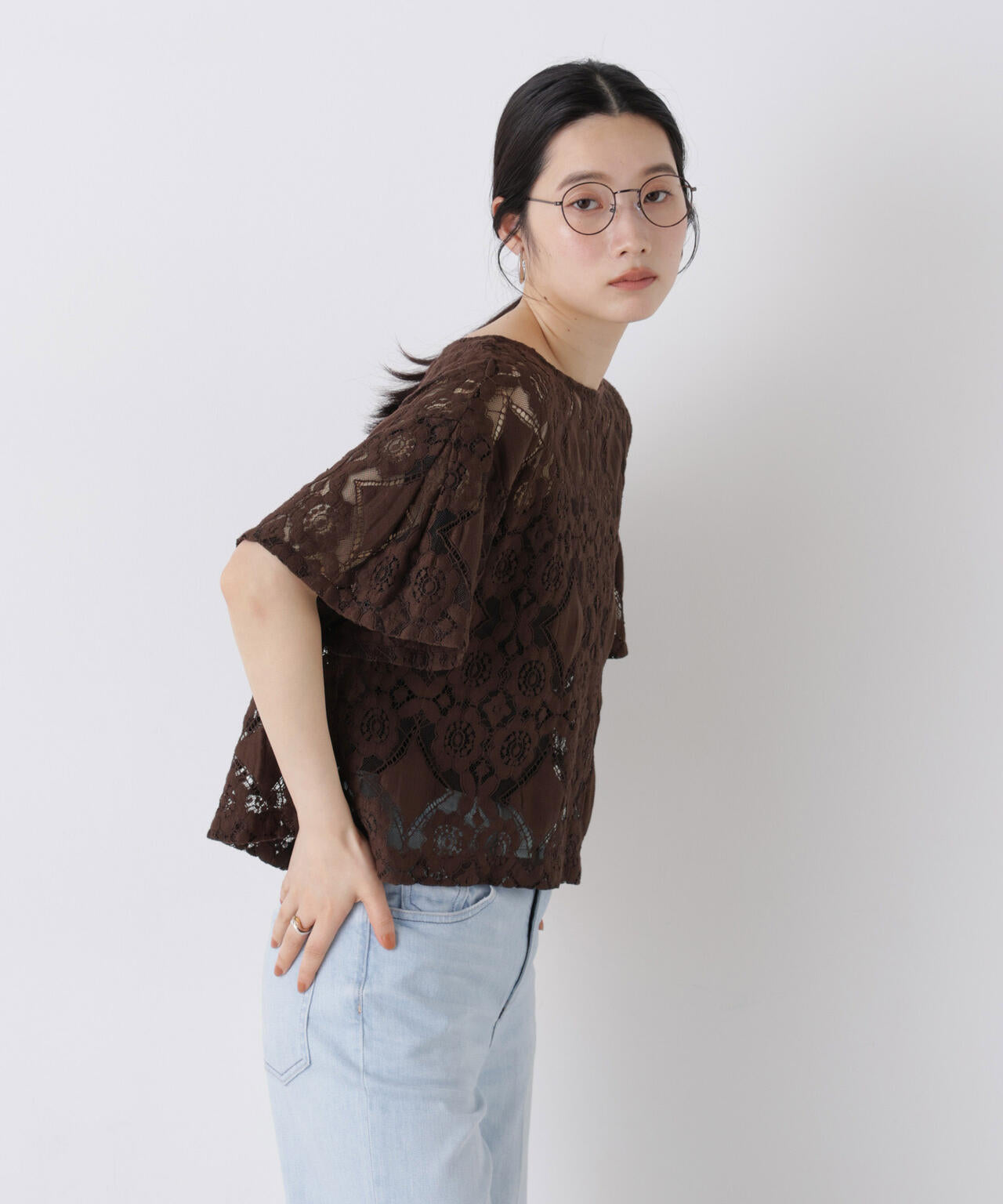 made in india レースワイドブラウス 6696221302