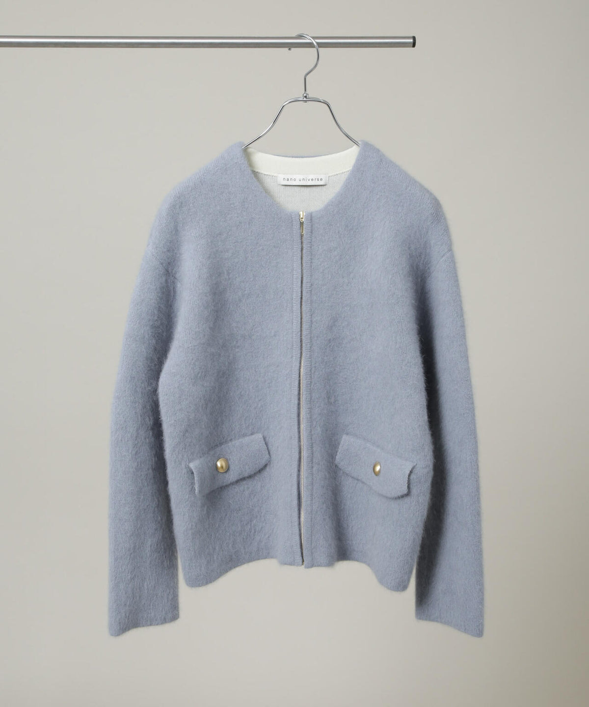 ウォッシャブルウールフォックスリバーニットジップジャケット 6696222305