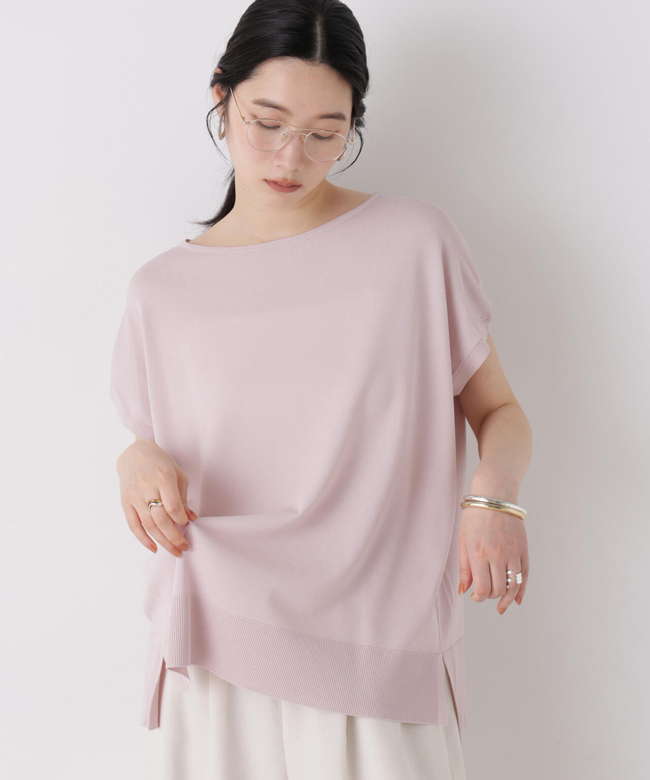SUMMER VEIL KNIT ワイドプルオーバー 6696222310