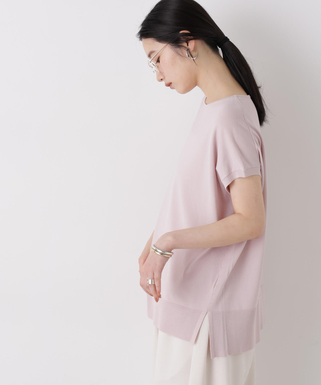SUMMER VEIL KNIT ワイドプルオーバー 6696222310