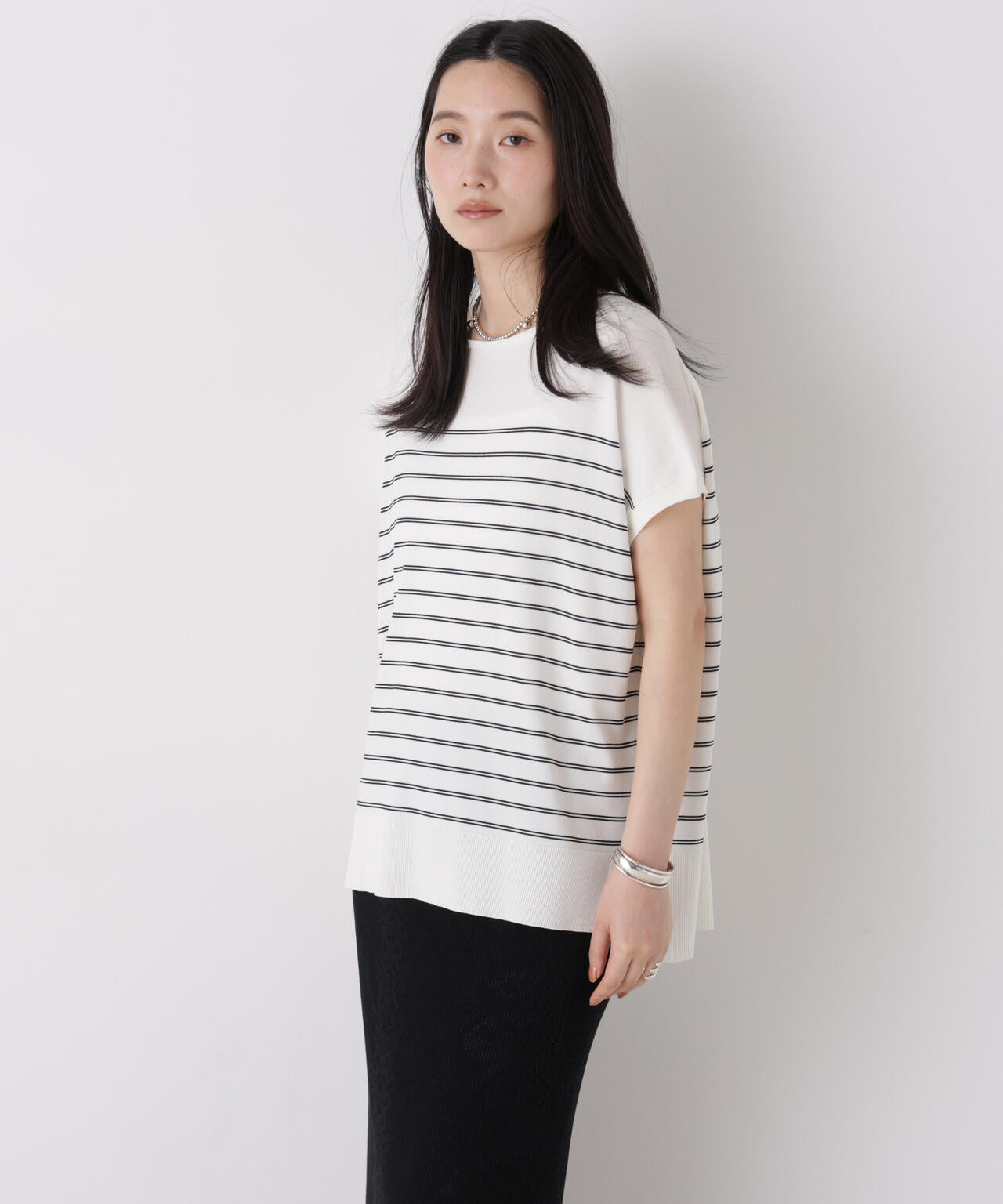SUMMER VEIL KNIT ワイドプルオーバー 6696222310