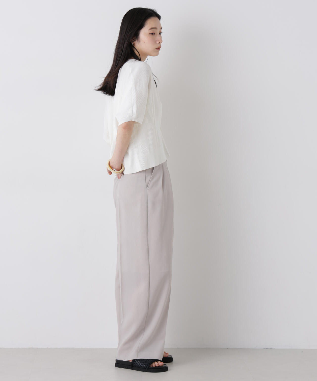 SUMMER VEIL KNIT ジップカーディガン 6696222311