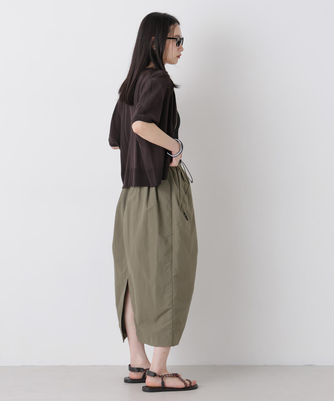SUMMER VEIL KNIT ジップカーディガン 6696222311