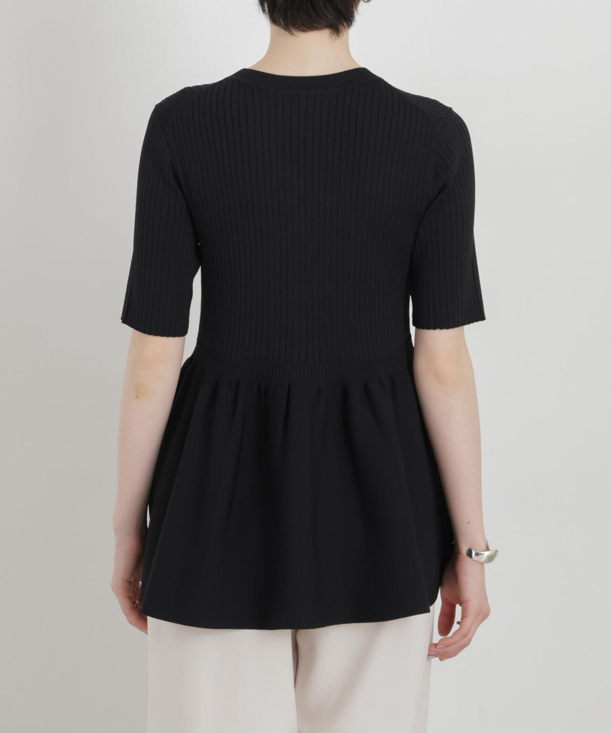 SUMMER VEIL KNIT ペプラムニットカーディガン 6696222323