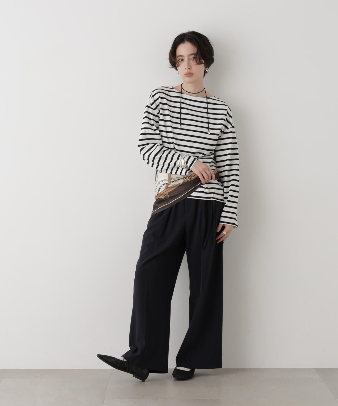 ボーダー2wayカットトップス 6696223303