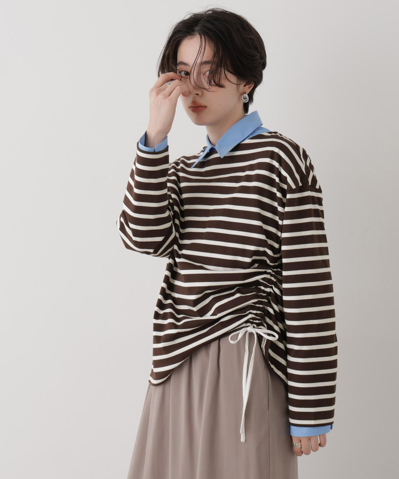 ボーダー2wayカットトップス 6696223303