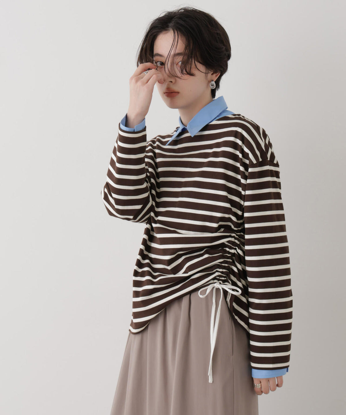 ボーダー2wayカットトップス 6696223303