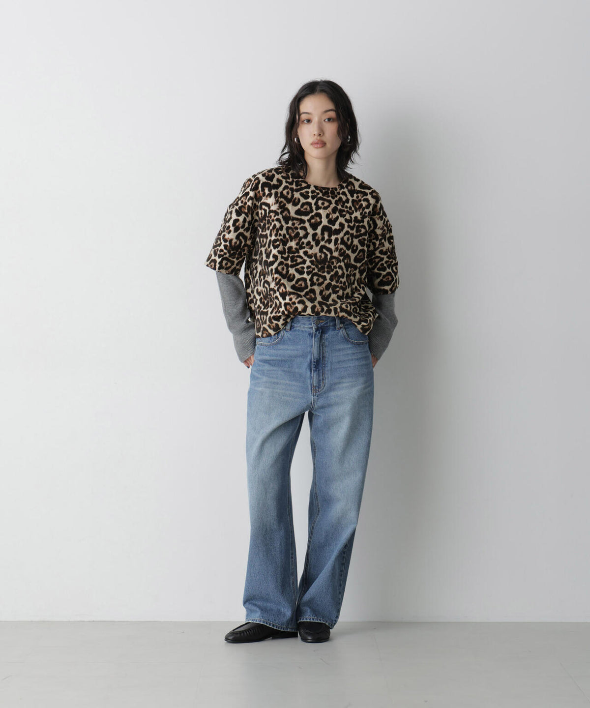 「STEVELOUR」レイヤード風ジャガードトップス 6696223304