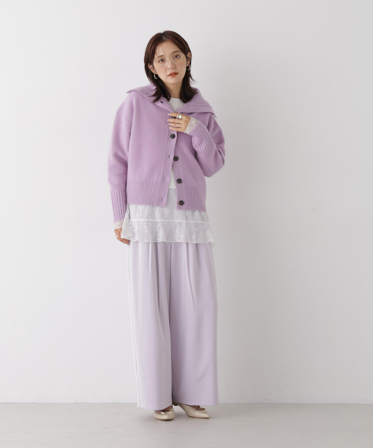 レースフレアヘムカットトップス 6696223309