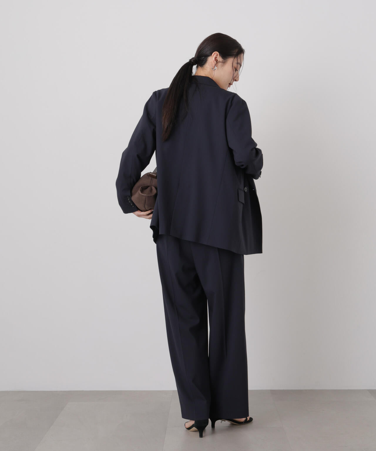 ドライウェザーストレッチベルト付き2タックワイドパンツ(セットアップ可) 6696227301