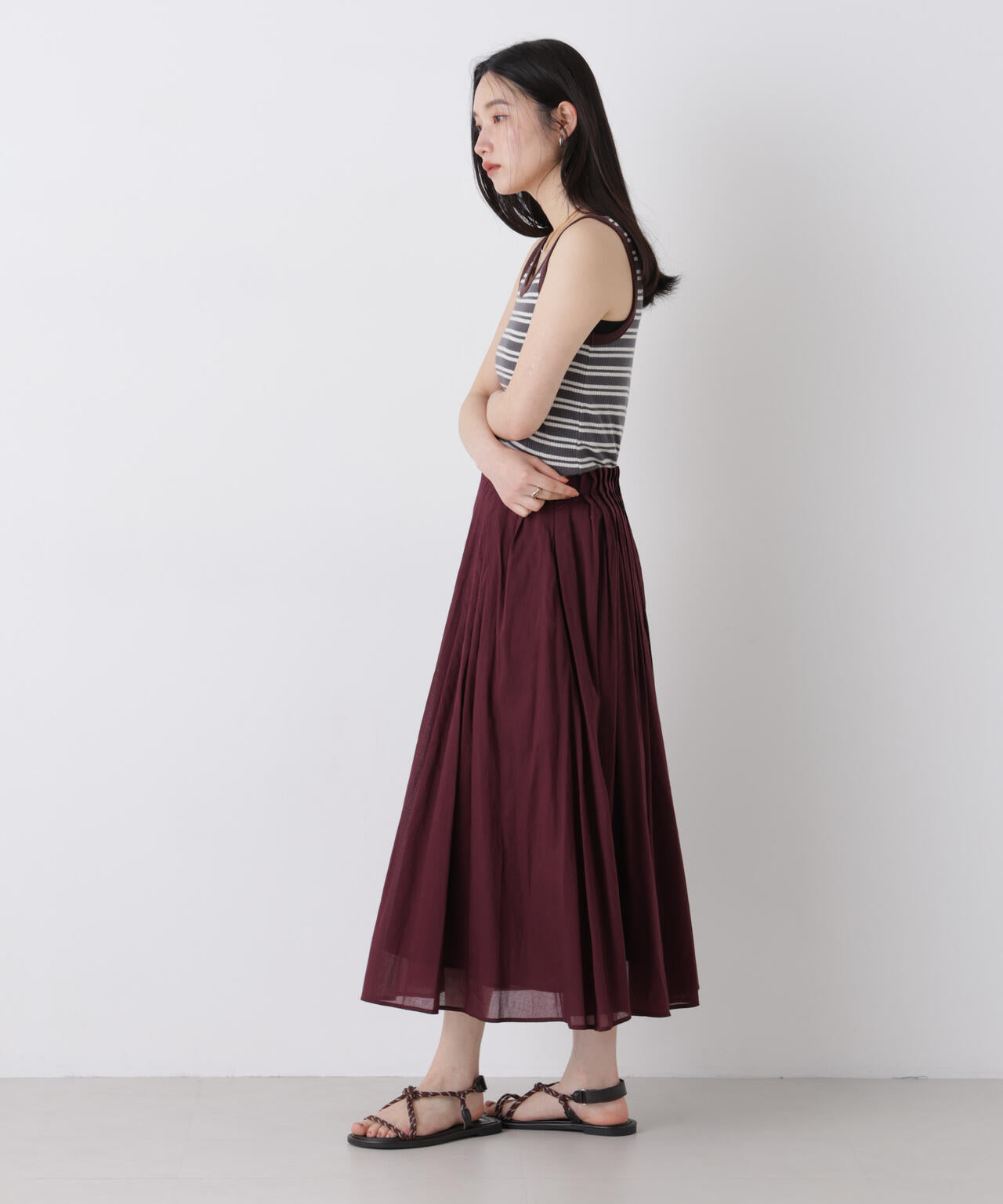 made in india タックフレアスカート(セットアップ可) 6696230300