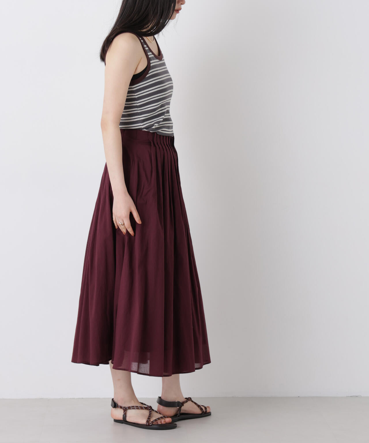 made in india タックフレアスカート(セットアップ可) 6696230300