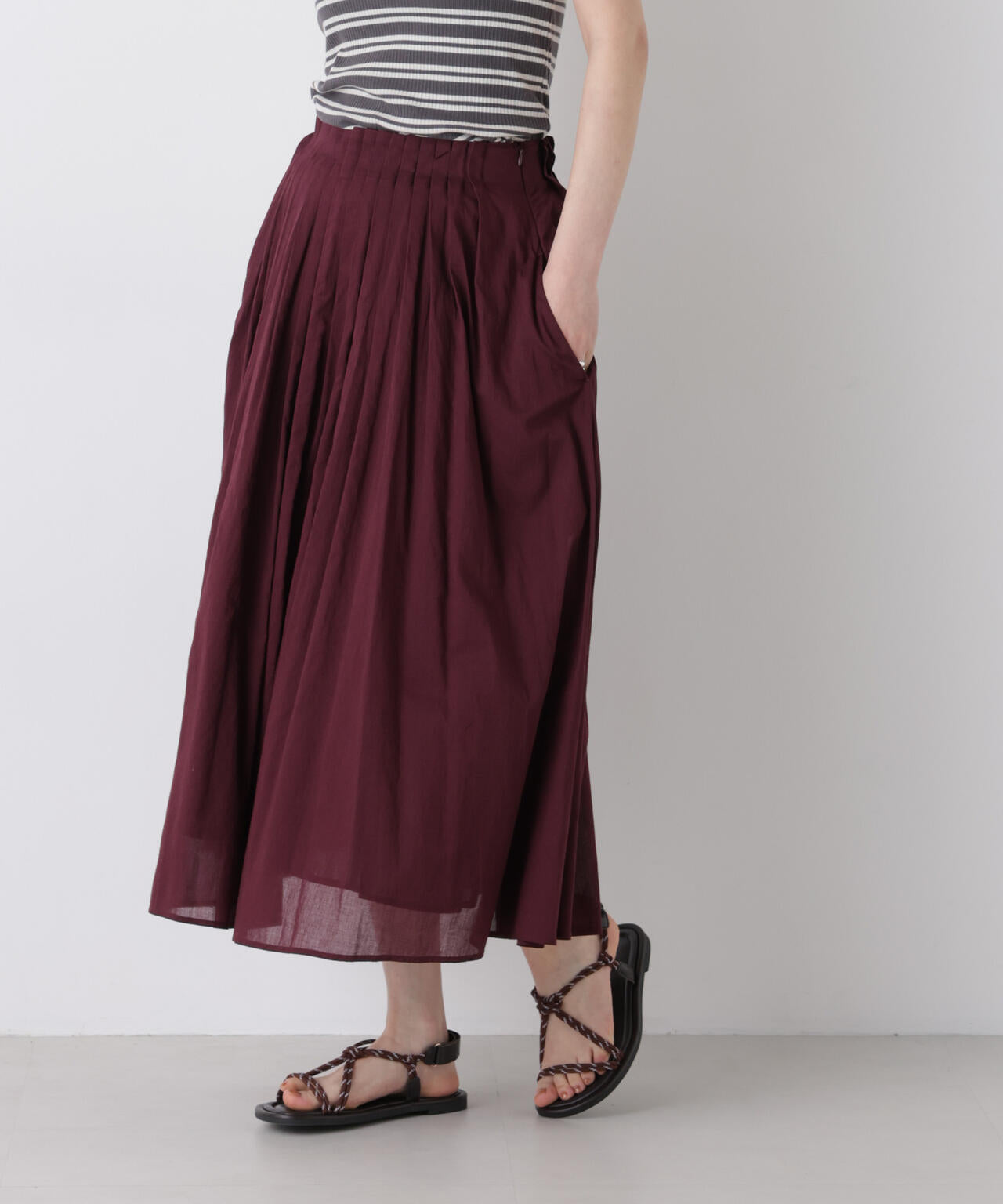 made in india タックフレアスカート(セットアップ可) 6696230300