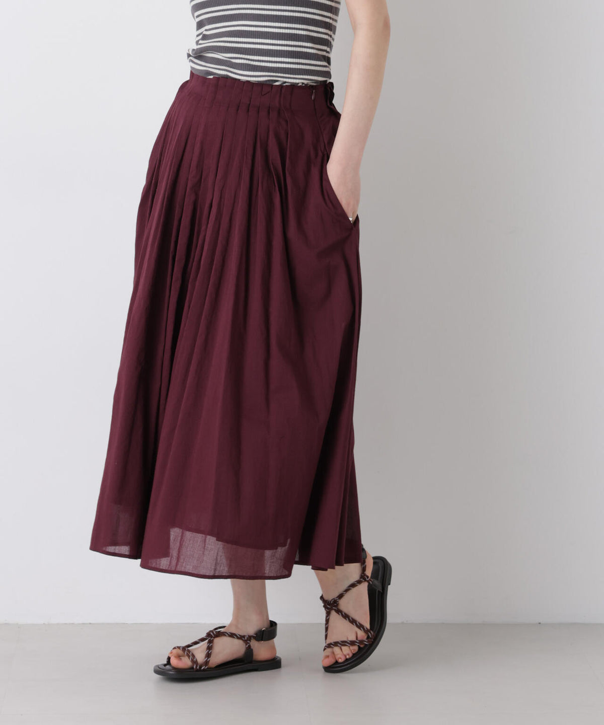 made in india タックフレアスカート(セットアップ可) 6696230300