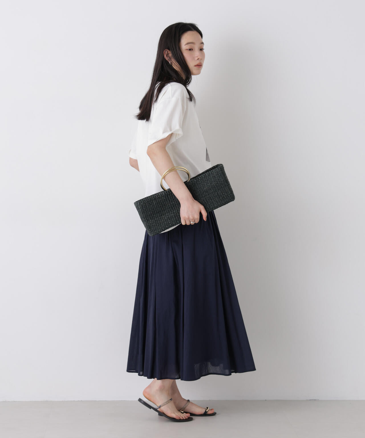 made in india タックフレアスカート(セットアップ可) 6696230300