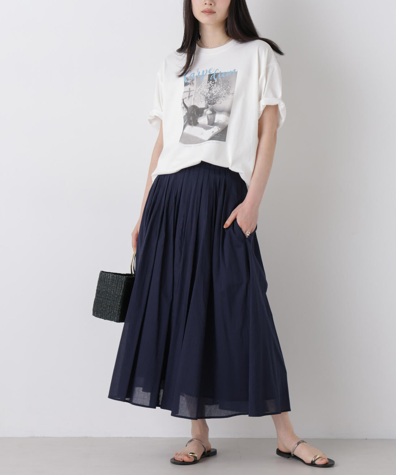 made in india タックフレアスカート(セットアップ可) 6696230300