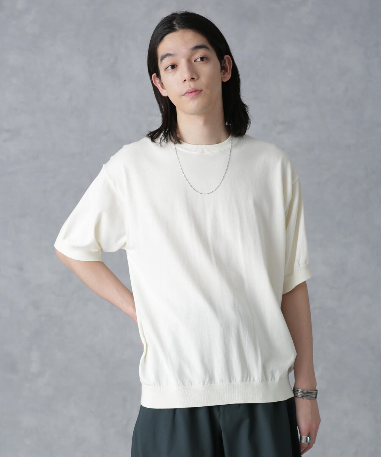 crepuscule/別注 S/S CREWNECK KNIT 6704122039
