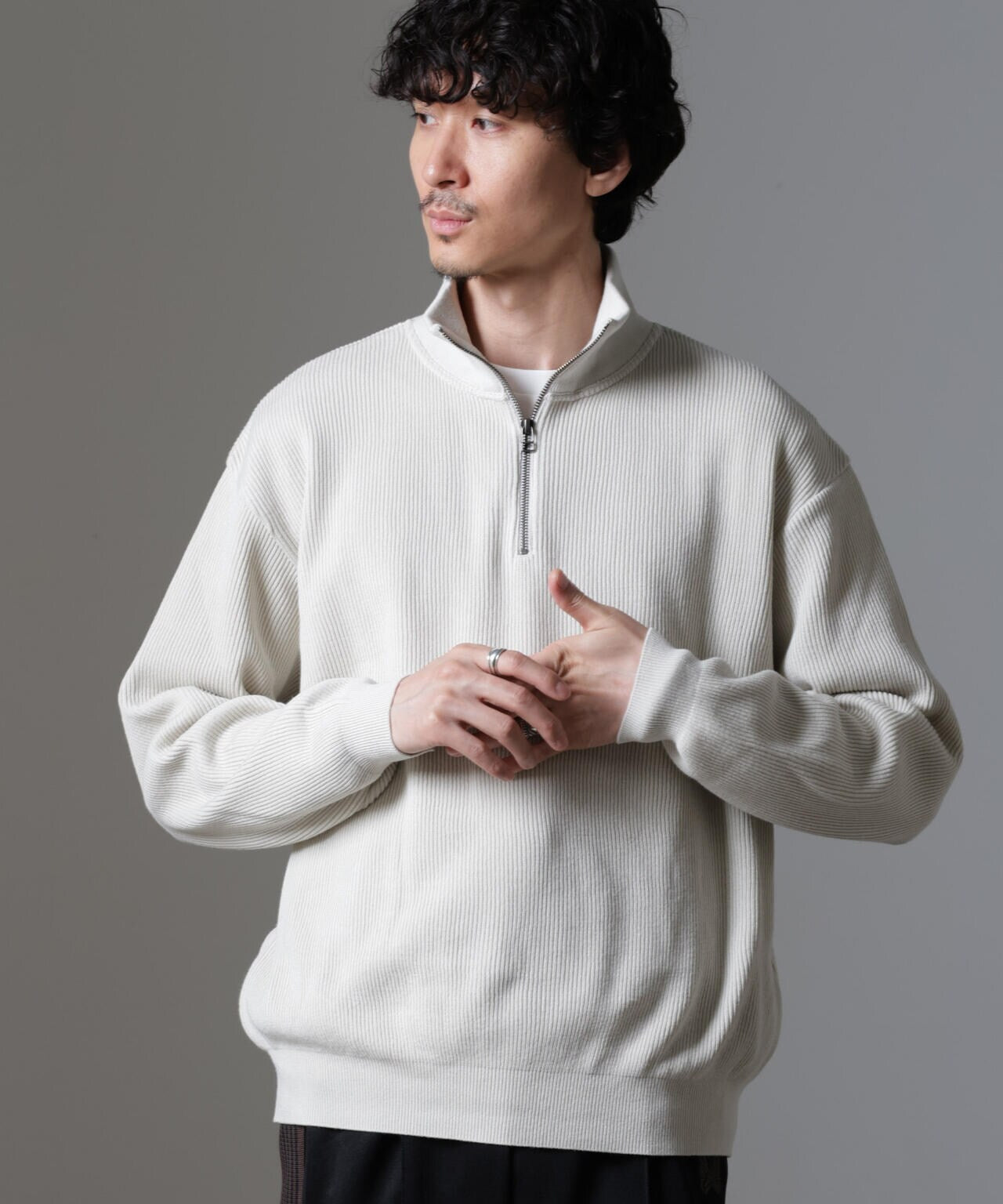 crepuscule/別注 ハーフジップ プルオーバー 6704222039