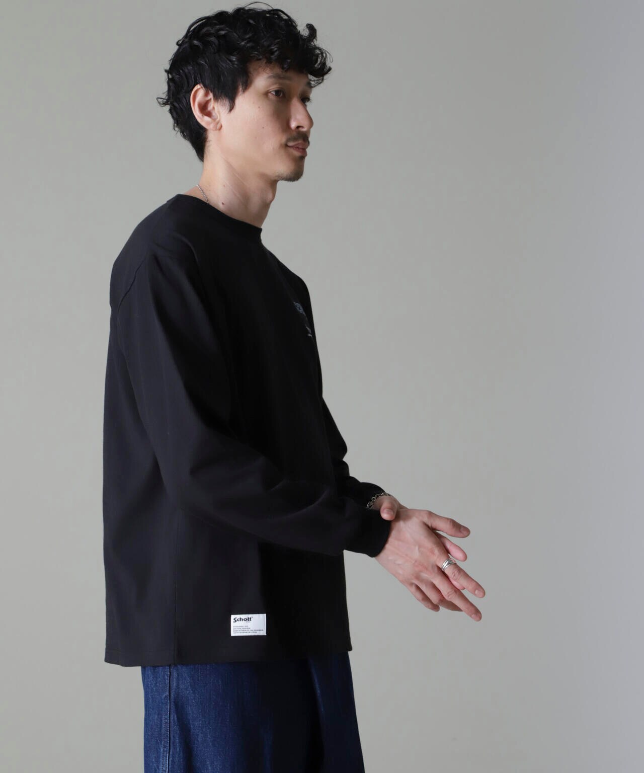 Schott/別注 "8 BALL PIN-UP" L/S TEE 6704223070