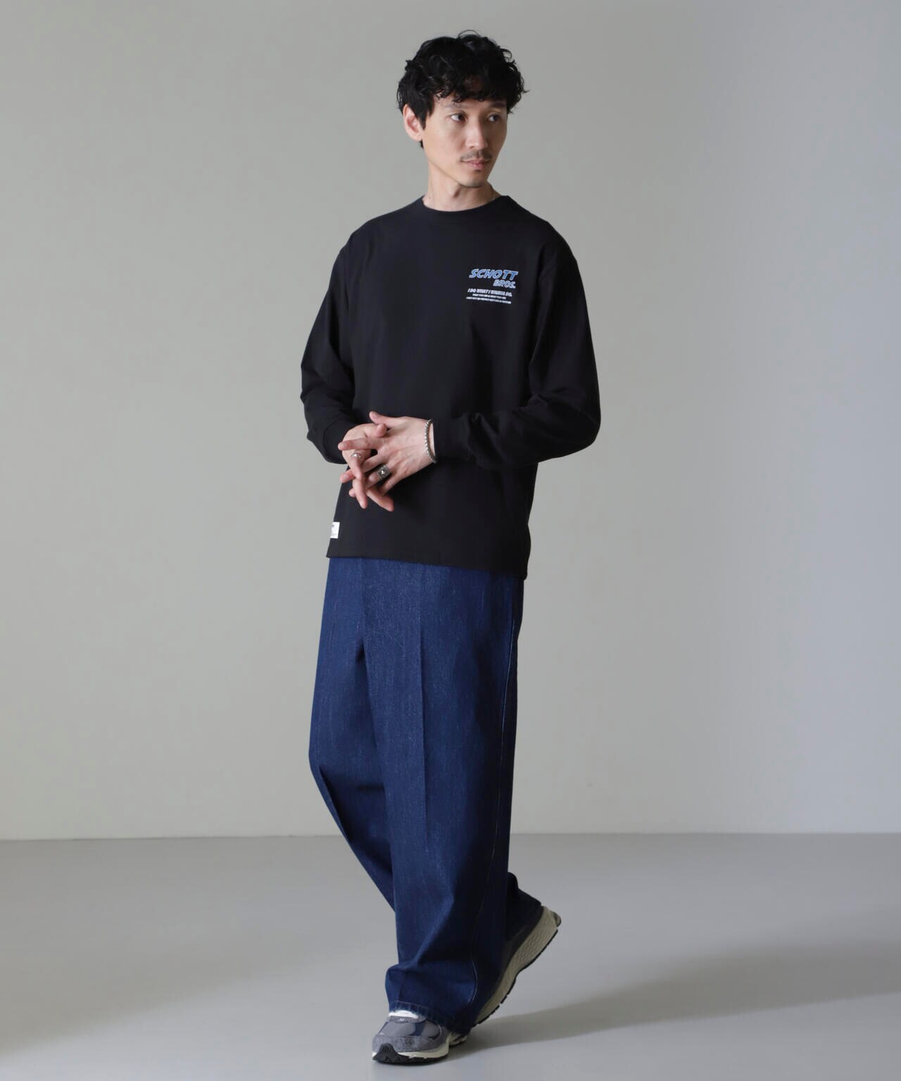Schott/別注 "8 BALL PIN-UP" L/S TEE 6704223070