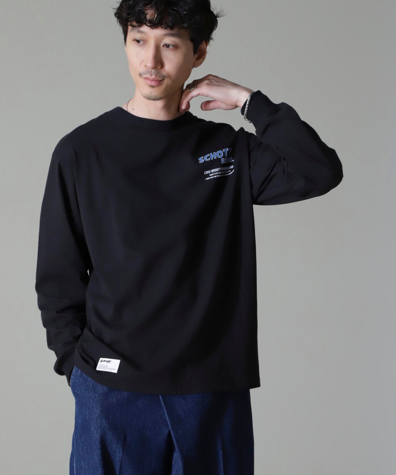 Schott/別注 "8 BALL PIN-UP" L/S TEE 6704223070