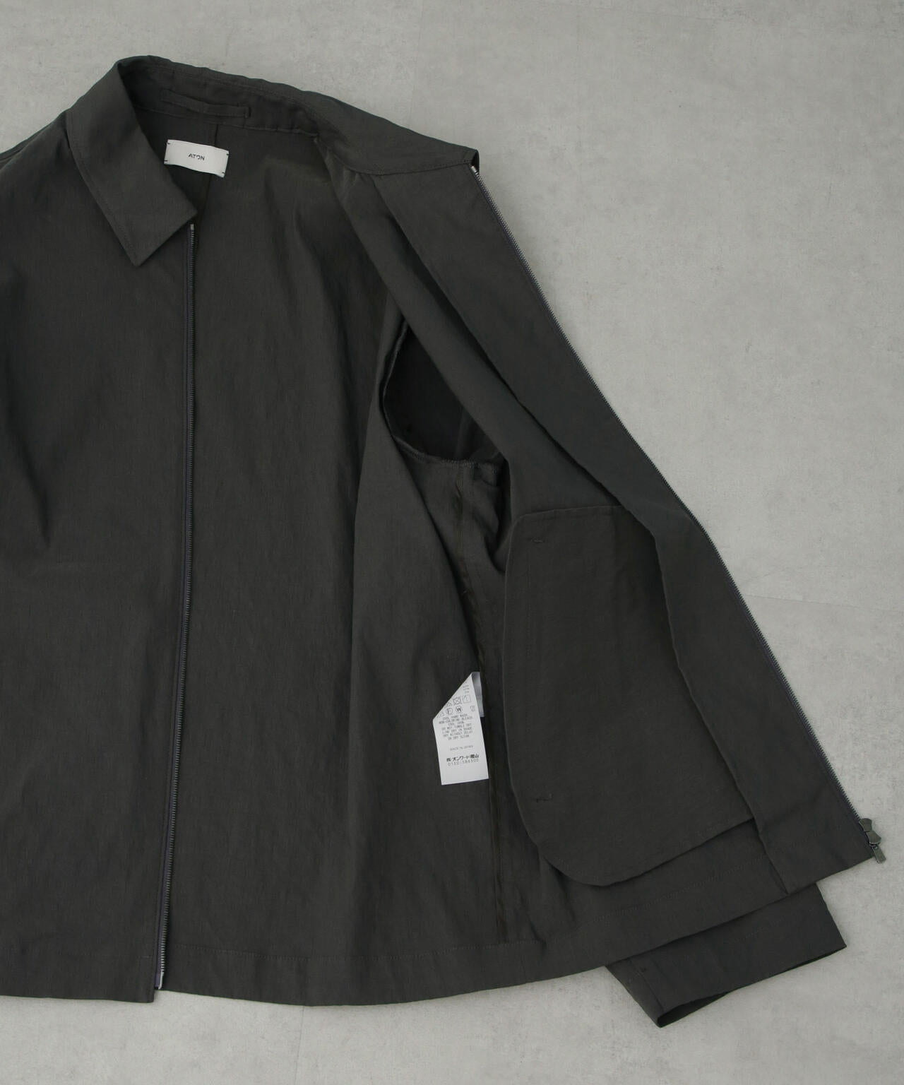 ATON/STRETCH NYLON LINEN ZIP-UP JK 6705112040