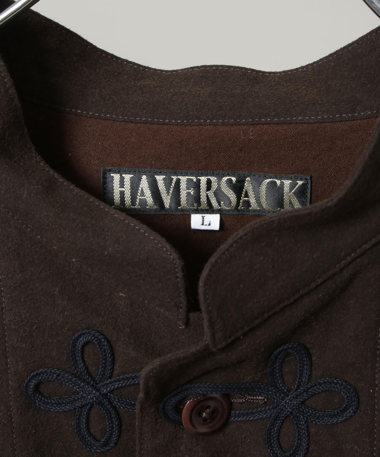 HAVERSACK/泥染風コットンフランネルスタンドカラーJAC(セットアップ可) 6705212087