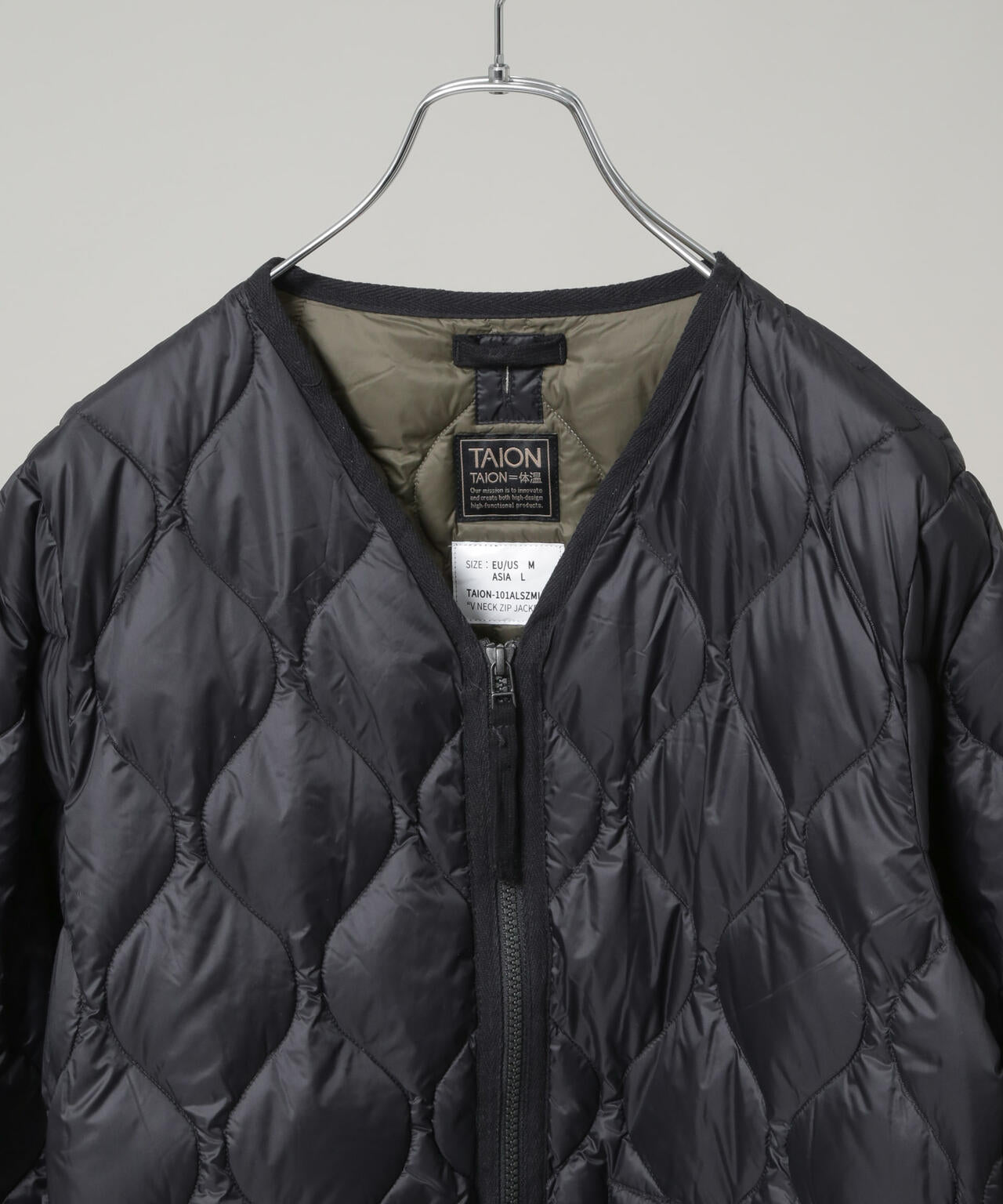 TAION/MILITARY W-ZIP V NECK DOWN JKT 6705214035