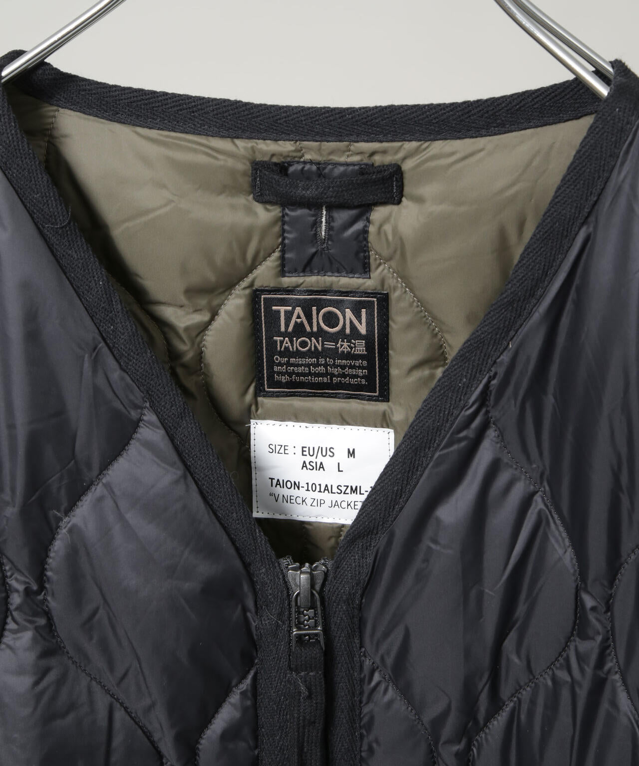 TAION/MILITARY W-ZIP V NECK DOWN JKT 6705214035