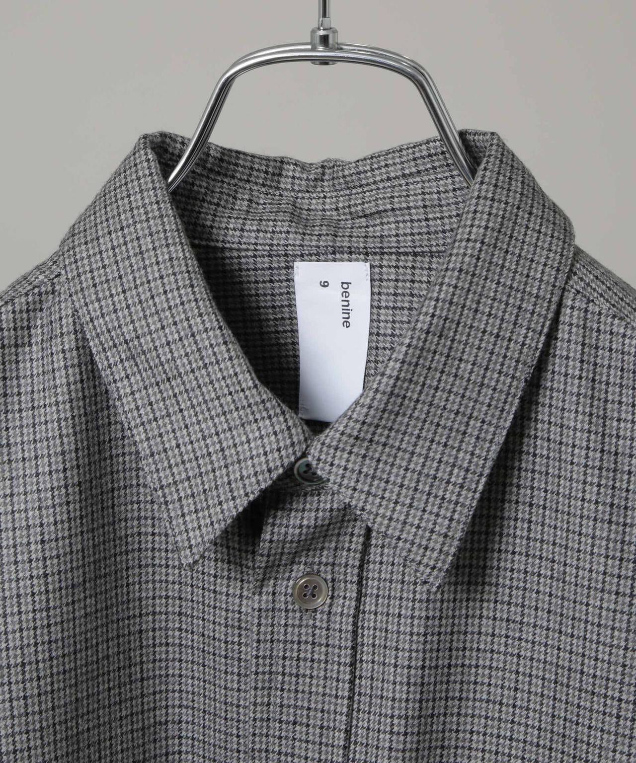 benine 9/High Density Check Wool Shirt 6705220047