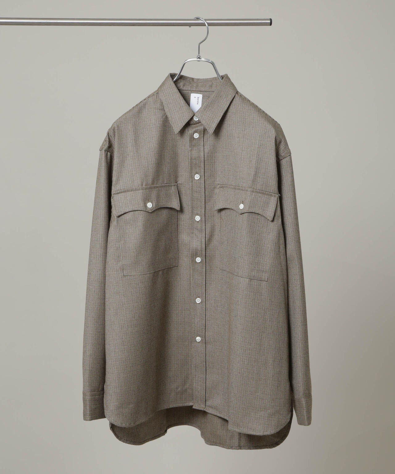 benine 9/High Density Check Wool Shirt 6705220047