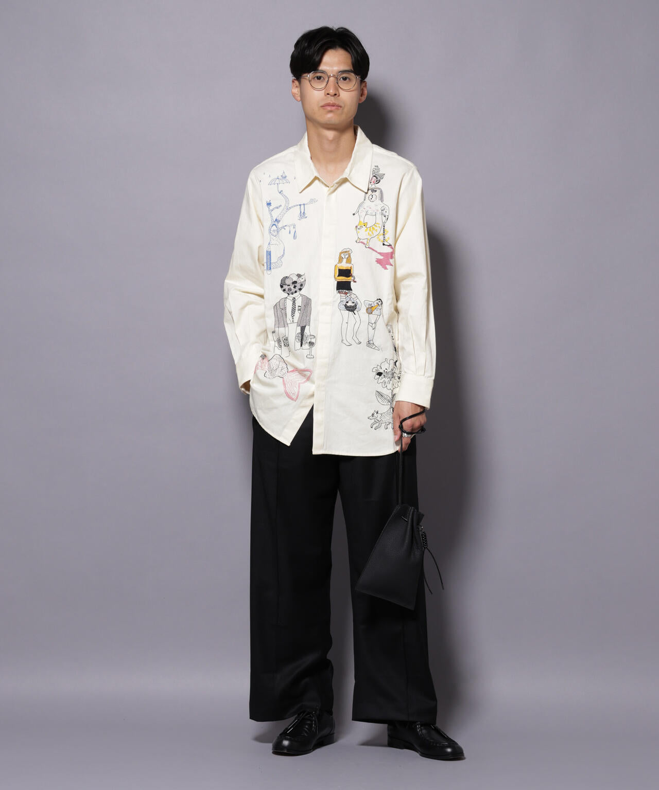 mii/PACED HAND EMBROIDERED SHIRT 6705220052