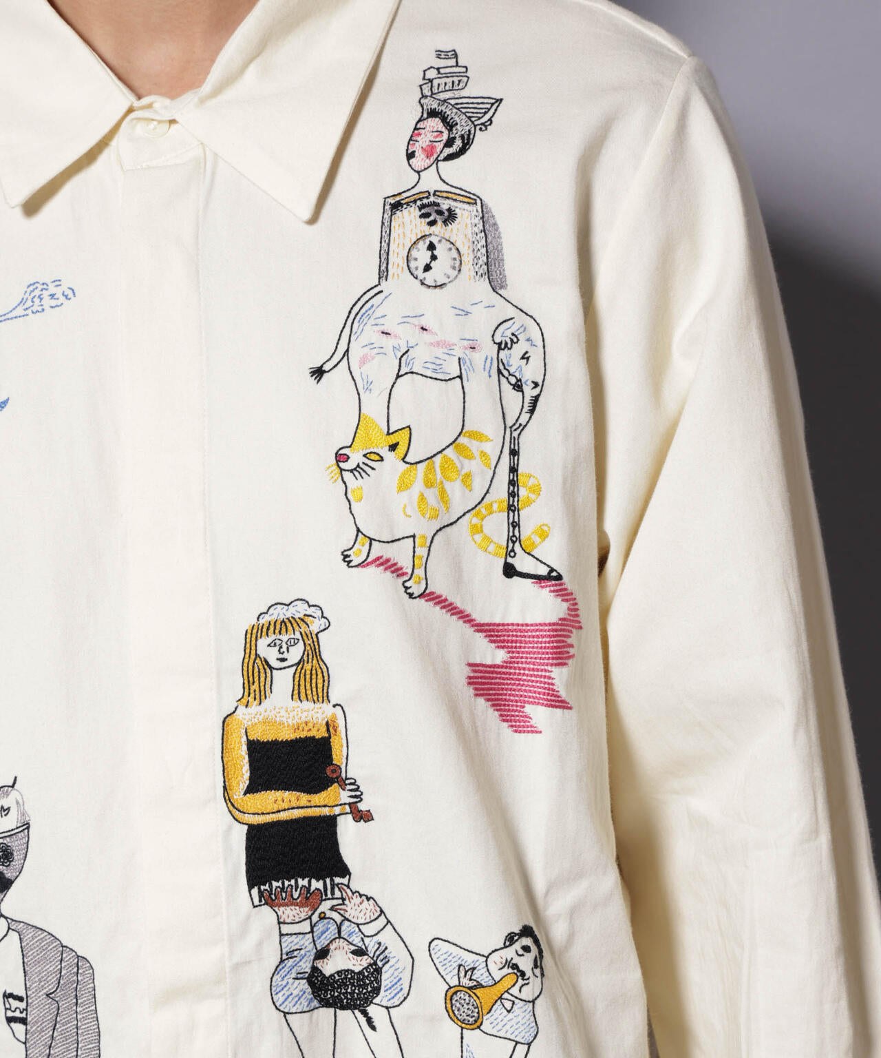 mii/PACED HAND EMBROIDERED SHIRT 6705220052