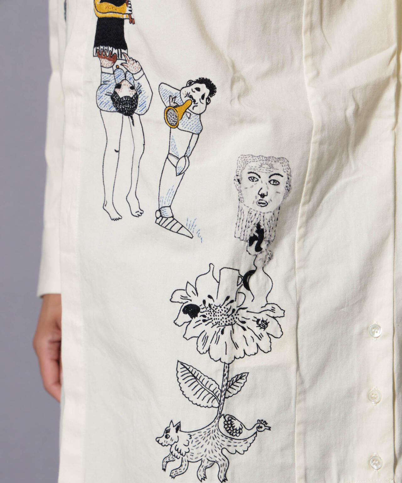 mii/PACED HAND EMBROIDERED SHIRT 6705220052