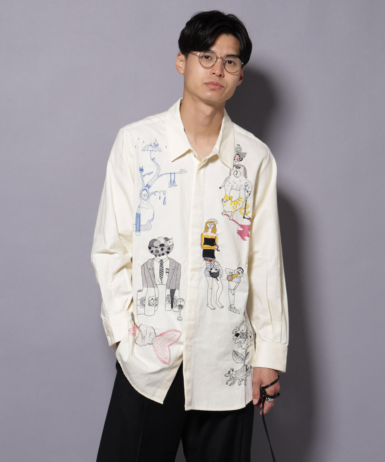 mii/PACED HAND EMBROIDERED SHIRT 6705220052